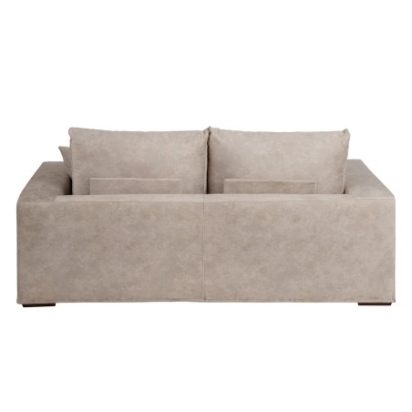 Sofa Beige Vezel Dennenhout Schuimrubber 206 x 88 x 100 cm