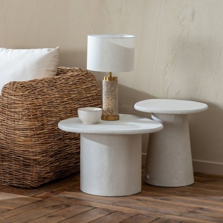 Centre Table WILMA White MDF Wood 57 x 57 x 40 cm 2