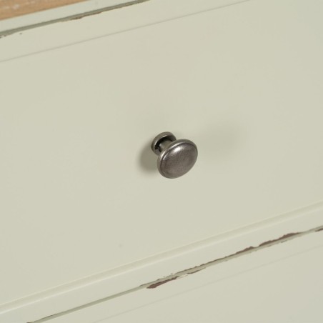 Caisson à Tiroirs Beige Naturel Bois d'épicéa Bois MDF 90 X 42 X 85