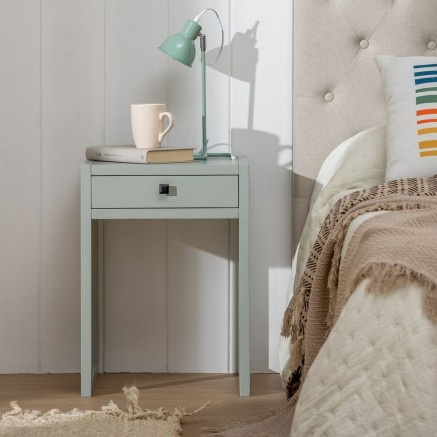 Mesita de Noche Gris Madera de pino Madera MDF 40,5 X 38 X 56 CM 2