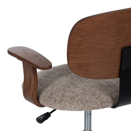 Office Chair Brown Black Beige 60 x 60 x 89 cm 2