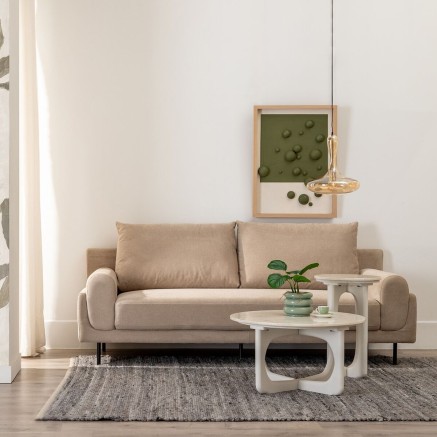 Sofá Taupé 216 x 86 x 90 cm 2