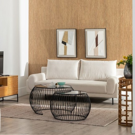 Sofá Crema 216 x 86 x 90 cm 2