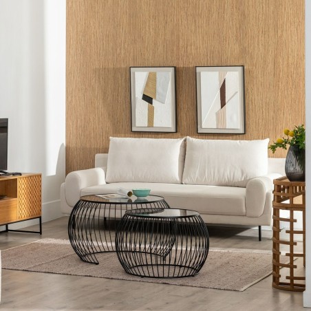 Sofa Crème 216 x 86 x 90 cm