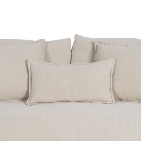 Divano Nero Crema 215 x 94 x 94 cm