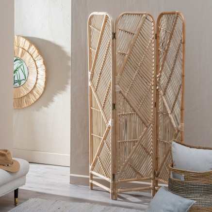 Folding screen Natural Rattan 120 x 4 x 168,5 cm 2