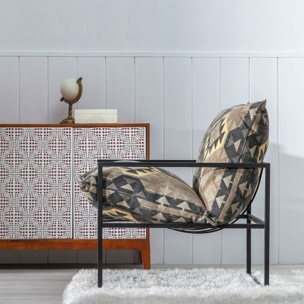 Sessel Schwarz Taupe 70 x 84 x 86 cm 2
