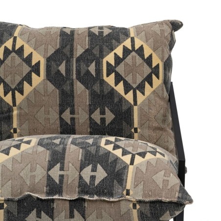 Leunstoel Zwart Taupe 70 x 84 x 86 cm