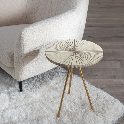 Side table Beige Golden 38 x 38 x 50 cm 2