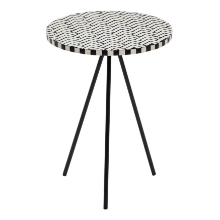 Bijzettafel Wit Zwart 38 x 38 x 50 cm