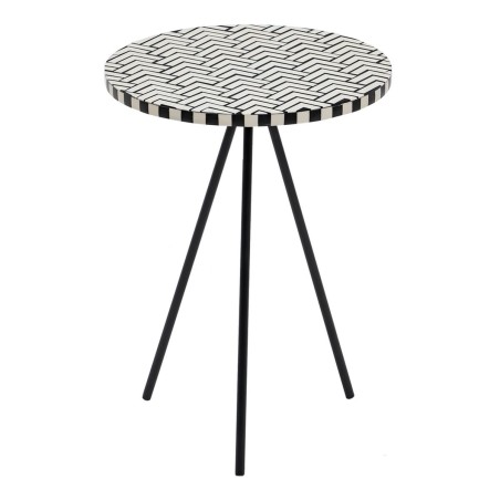 Bijzettafel Wit Zwart 38 x 38 x 50 cm