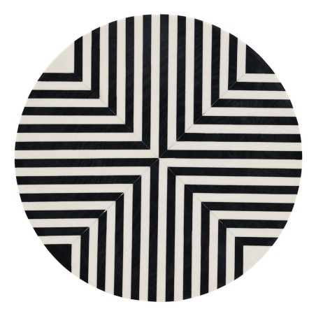Side table White Black 38 x 38 x 50 cm
