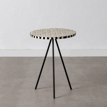 Bijzettafel Wit Zwart 38 x 38 x 50 cm