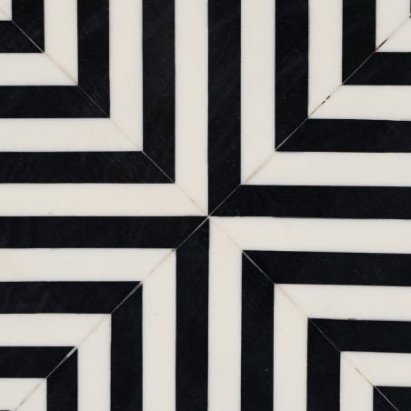 Side table White Black 38 x 38 x 50 cm