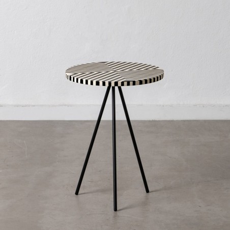 Side table White Black 38 x 38 x 50 cm