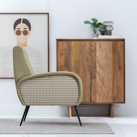 Leunstoel Zwart Groen 68 x 97 x 86 cm 2