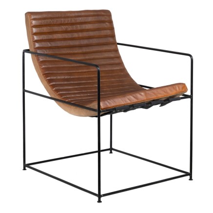 Leunstoel Bruin Zwart 58 x 68 x 75 cm