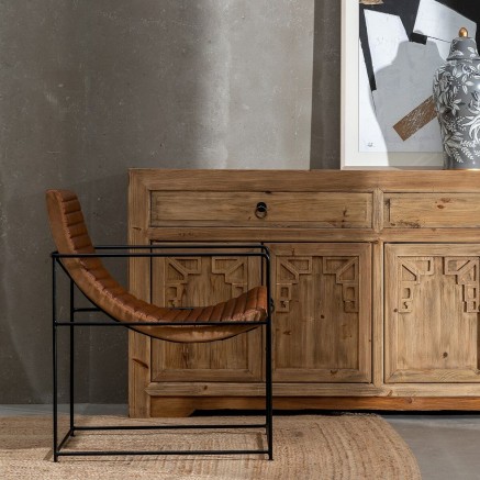 Poltrona Marrone Nero 58 x 68 x 75 cm 2