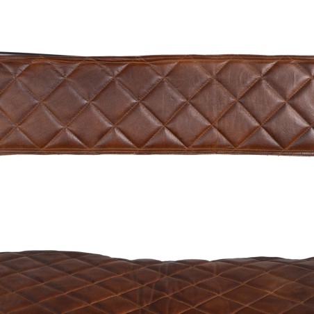 Keukenstoel Bruin Zwart Leer Ijzer 76 x 75 x 89 cm