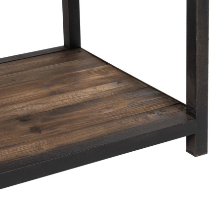 Table Basse Noir Naturel 165 x 64 x 55 cm 2