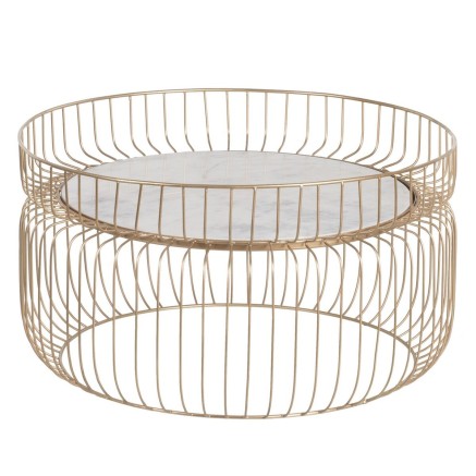 Centre Table White Golden 72 x 72 x 40 cm