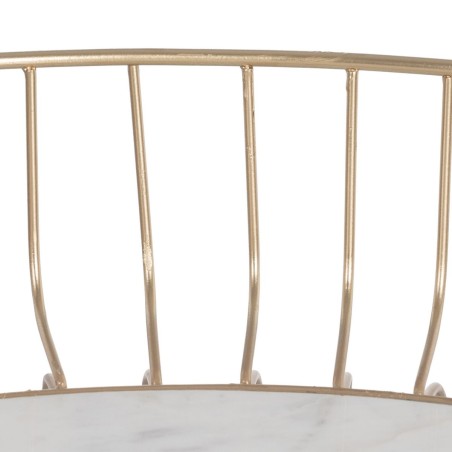 Table Basse Blanc Doré 72 x 72 x 40 cm