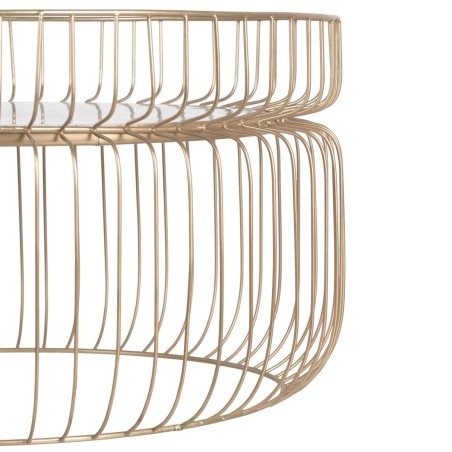 Table Basse Blanc Doré 72 x 72 x 40 cm