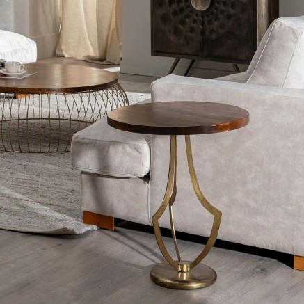 Side table Golden Natural 51 x 51 x 58 cm 2