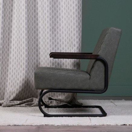 Sillón Negro Verde 61 x 70 x 85 cm 2