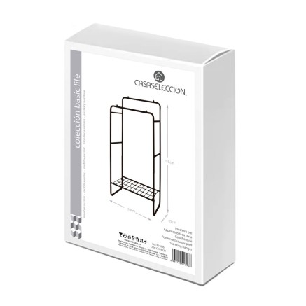 Garderobe Schwarz 70,5 x 44,5 x 157 cm 2