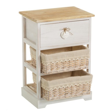 Caisson à Tiroirs SWEET HEART Crème Naturel 40 x 29 x 58 cm
