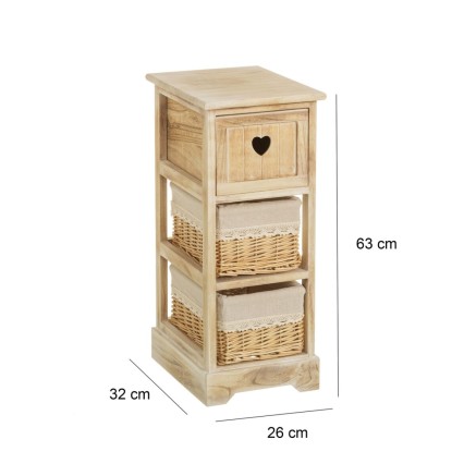 Ladenkast COUNTRY Natuurlijk 26 x 32 x 63 cm 2