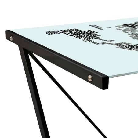 Beistelltisch COUNTRIES WORLD Weiß Matte Hinterseite 120 x 60 x 75 cm