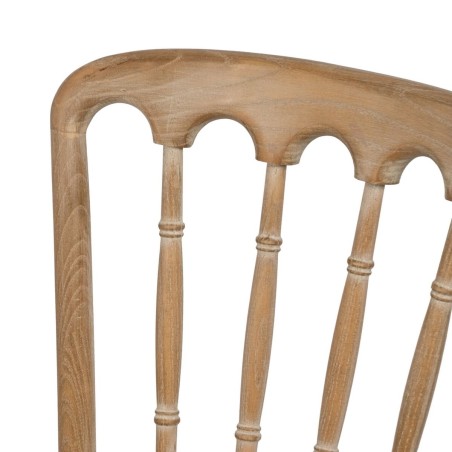 Chaise de Salle à Manger Beige Naturel Bois d'hévéa Coton Polyester