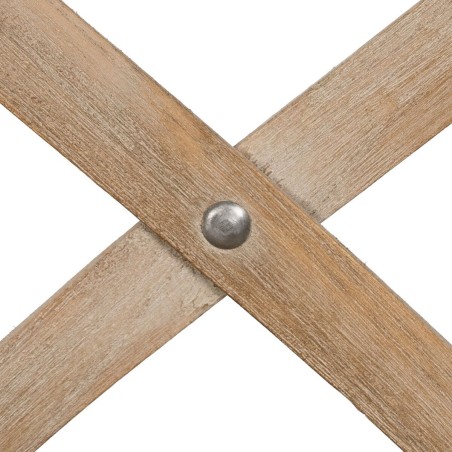 Silla de Comedor Beige Natural Madera de caucho Algodón Poliéster 44