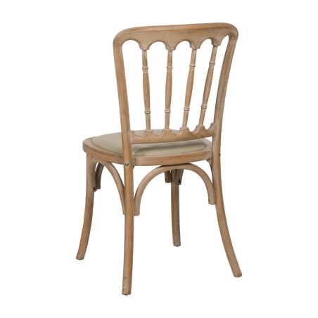 Chaise de Salle à Manger Beige Naturel Bois d'hévéa Coton Polyester