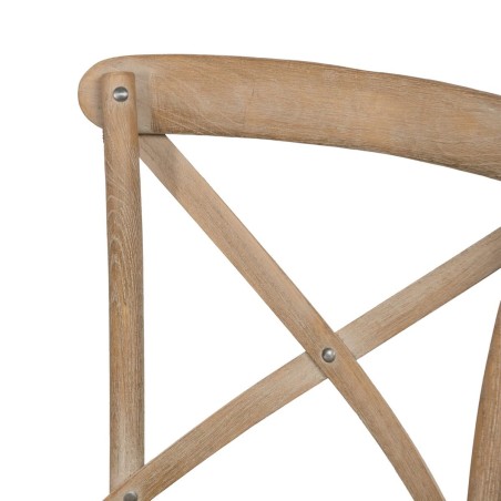 Chaise de Salle à Manger Beige Naturel Bois d'hévéa Coton Polyester