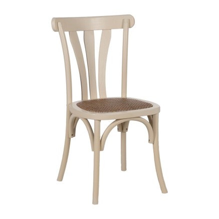 Keukenstoel Crème Natuurlijk Rotan Elmhout 48 x 47 x 88,5 cm
