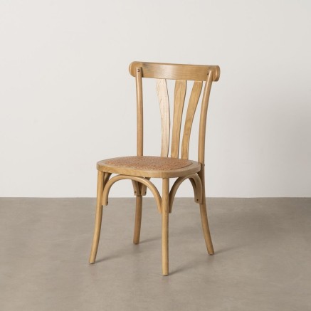 Esszimmerstuhl natürlich Rattan Ulmenholz 48 x 47 x 88,5 cm 2