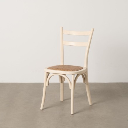 Keukenstoel Crème Natuurlijk Rotan Elmhout 45 x 54 x 88,5 cm 2