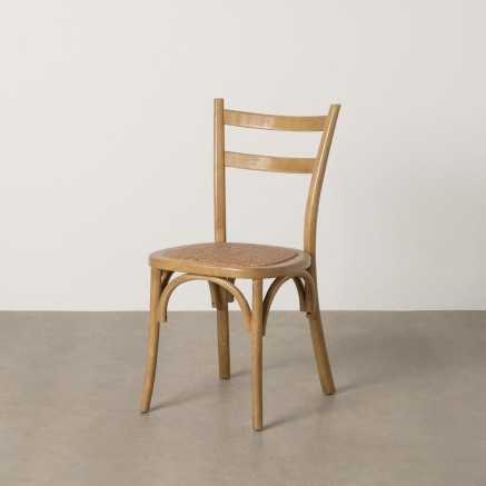 Sedia da Sala da Pranzo Naturale Rattan Legno di olmo 45 x 54 x 88,5 c 2
