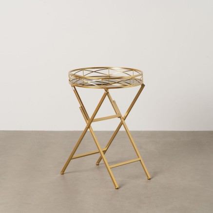 Mesa auxiliar Negro Dorado 51 x 49 x 71,3 cm 2