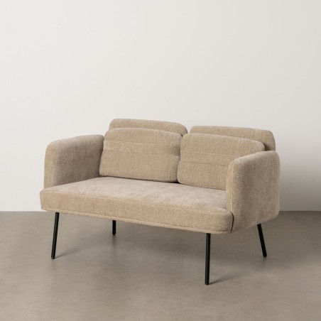 Canapé Noir Beige 127 x 72 x 73 cm