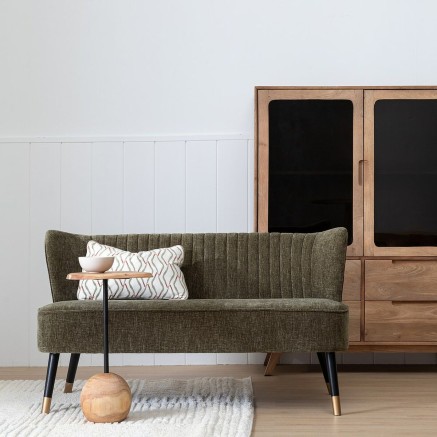 Sofa Zwart Groen Gouden 134 x 74 x 70 cm 2