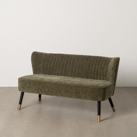 Sofa Zwart Groen Gouden 134 x 74 x 70 cm