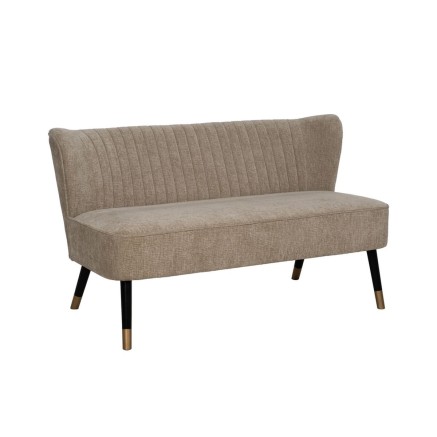 Sofa Schwarz Beige Gold 134 x 74 x 70 cm