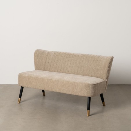 Sofa Black Beige Golden 134 x 74 x 70 cm
