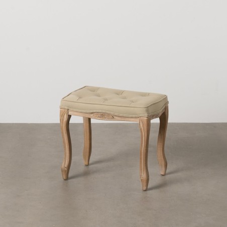 Hocker Beige Kautschukholz 50 x 47 x 36 cm