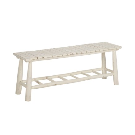 Panca Bianco teak 120 x 30 x 45 cm