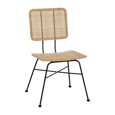 Chaise de Salle à Manger Noir Naturel